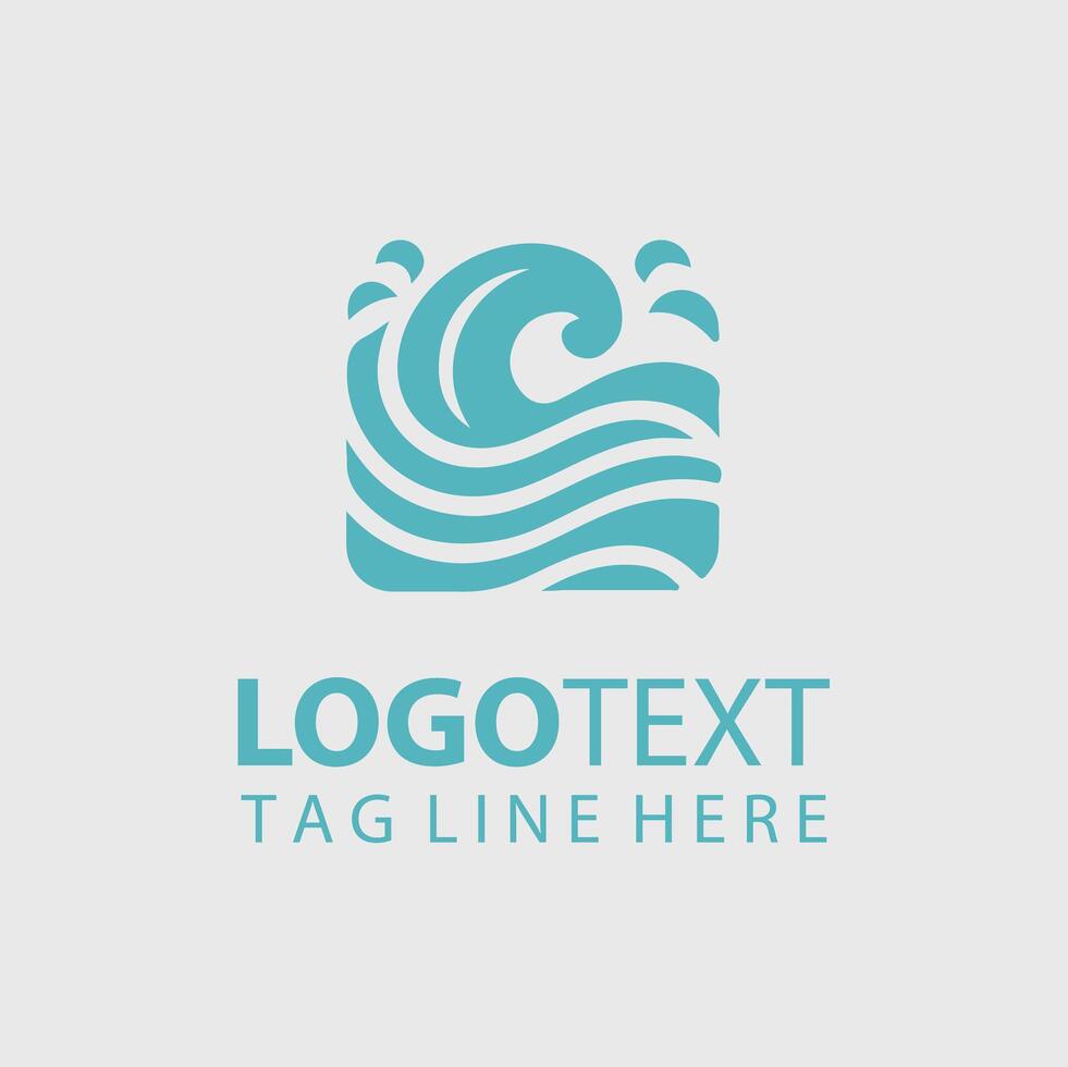 A wave logo design for a company vector