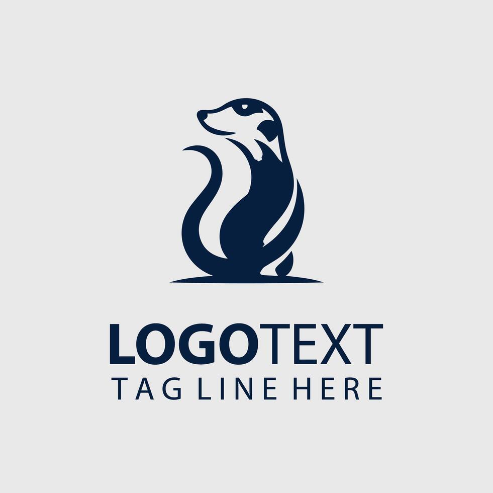 A meerkat logo design vector