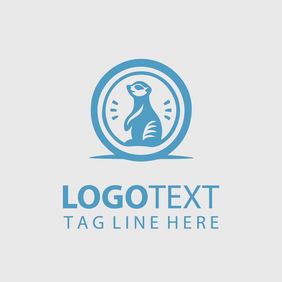 A blue and white logo for a company vector
