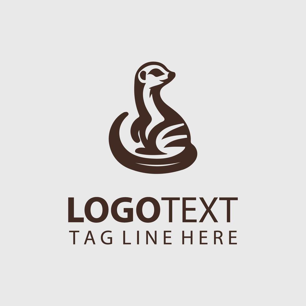 A meerkat logo design vector