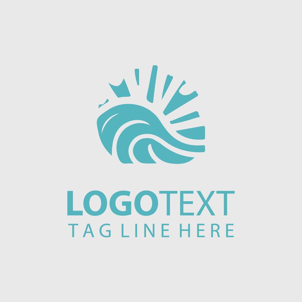 A logo design for a company that is blue and white vector