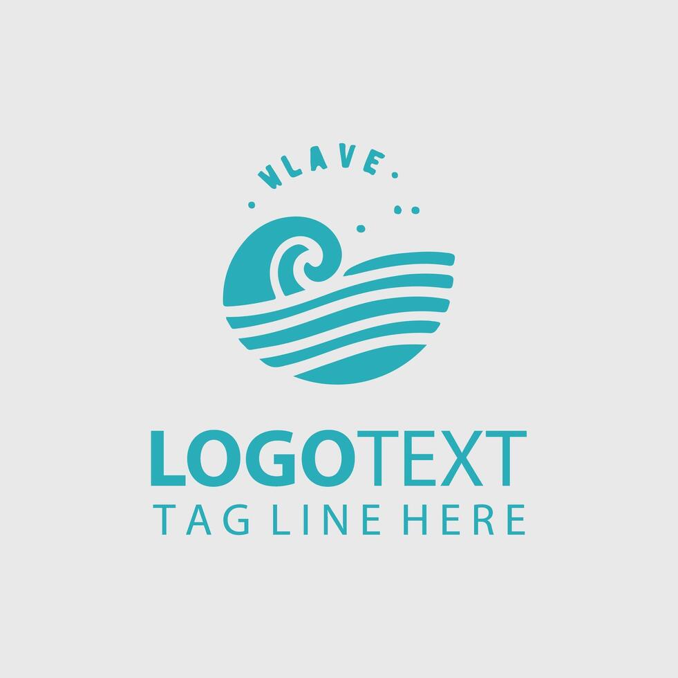 Wave logo design vector
