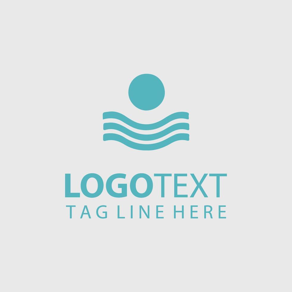 A logo design for a water logo vector