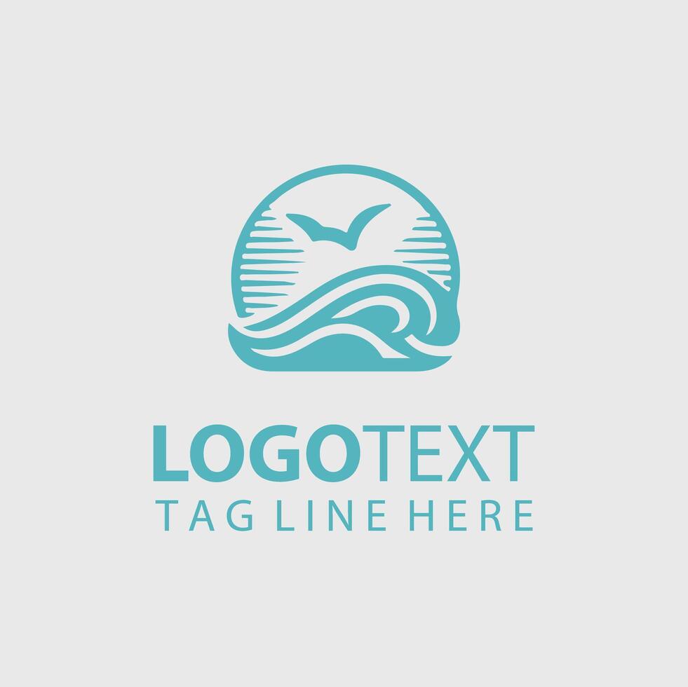 A logo design for a company that is based on the ocean vector