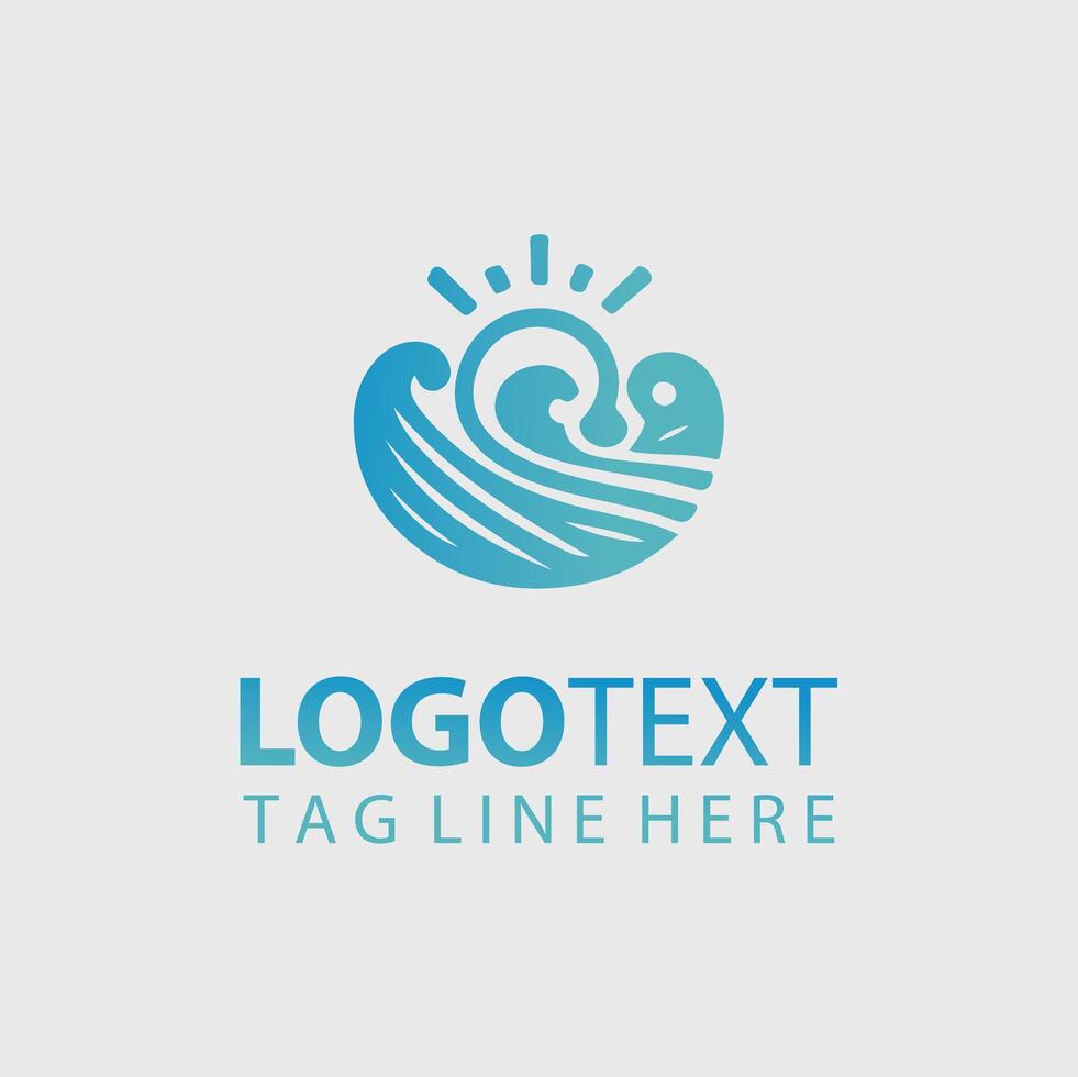 A logo for a company that is blue and white vector