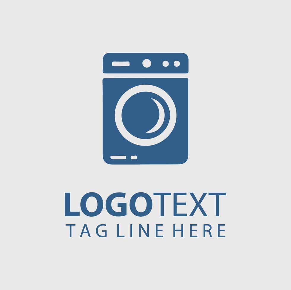 A washing machine logo design vector