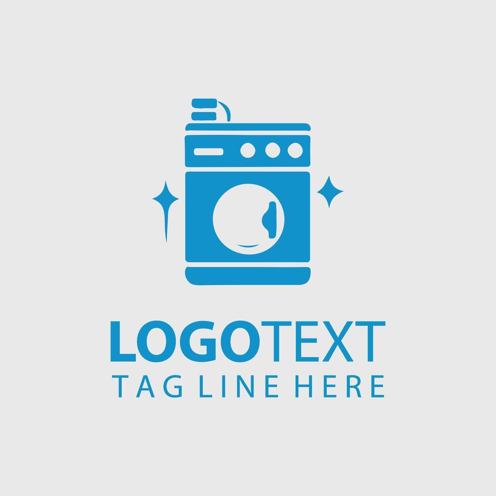 A washing machine logo design vector