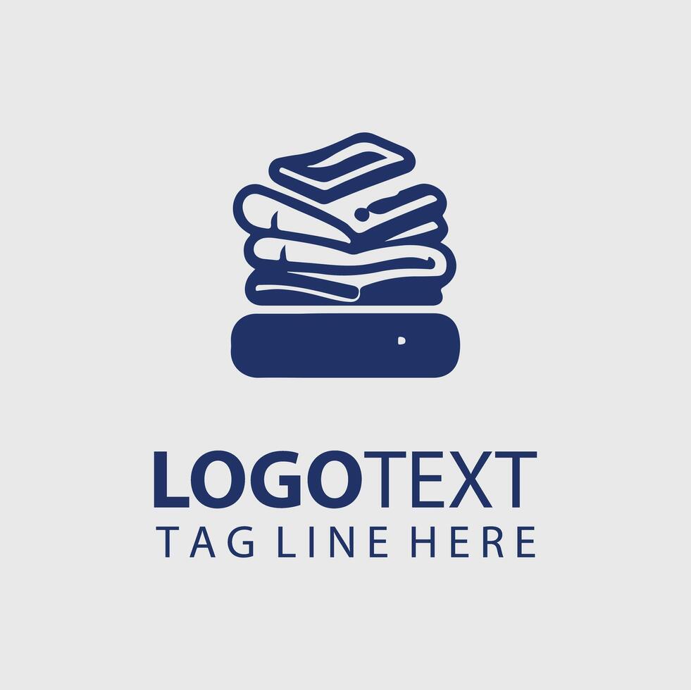 A stack of books logo design vector