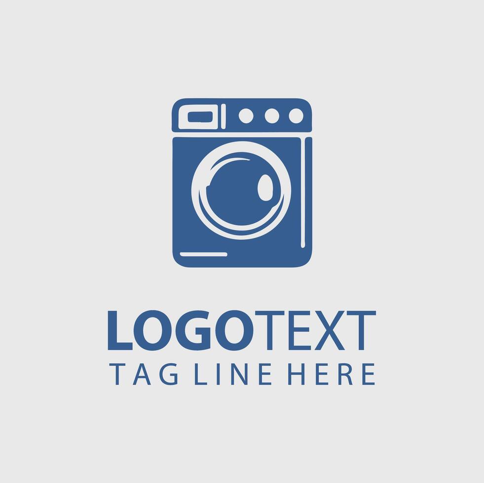 A washing machine logo design vector