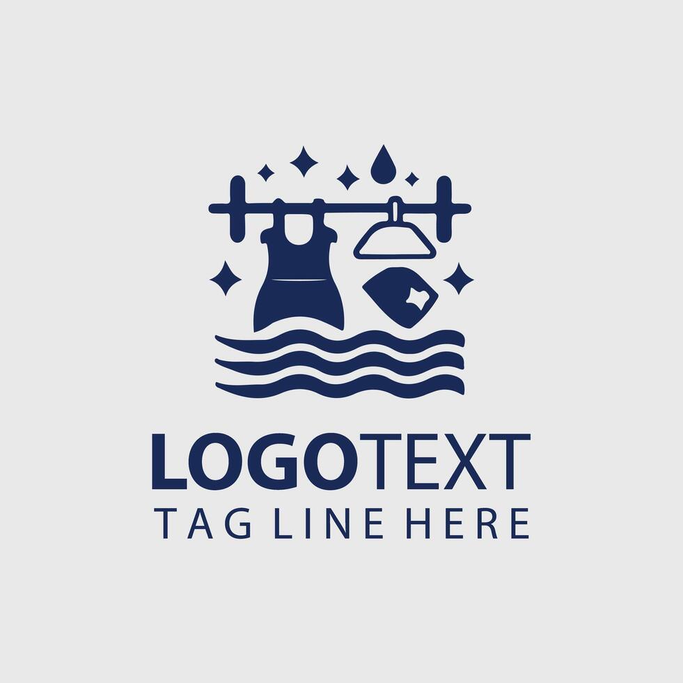 A logo for a laundry service company vector