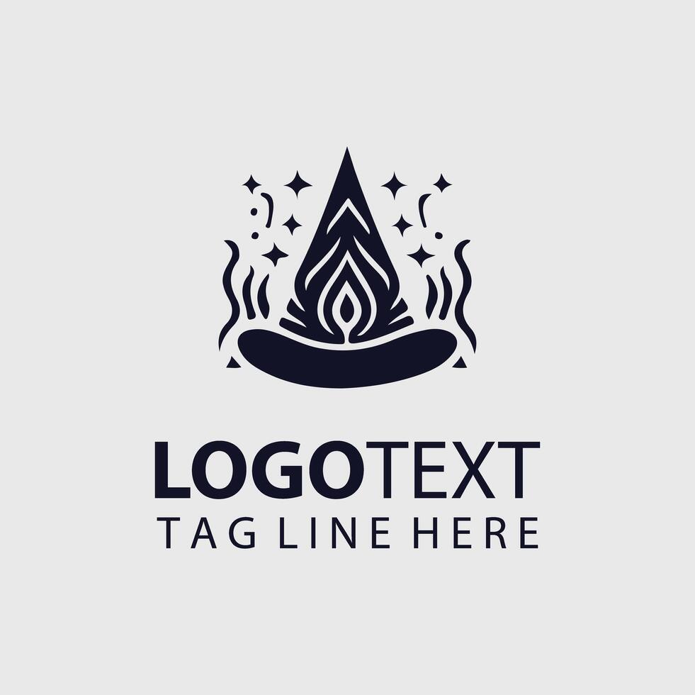 A logo for a magic hat vector