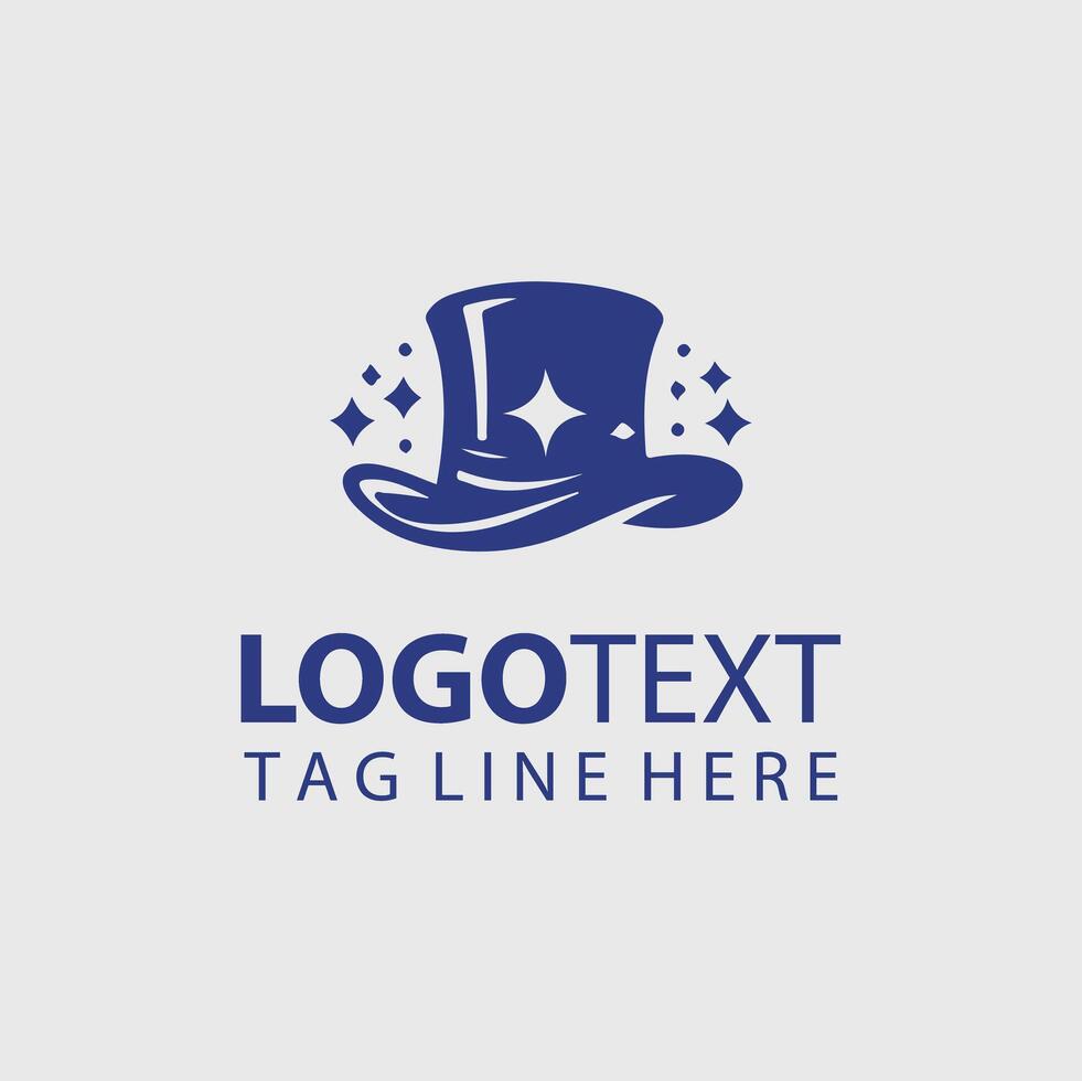 Magician hat logo design vector