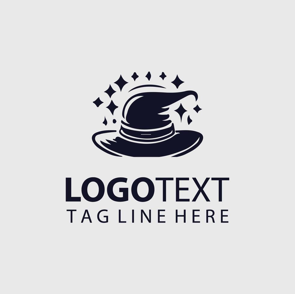 A black hat logo for a business vector