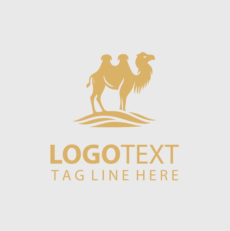 A camel logo design vector