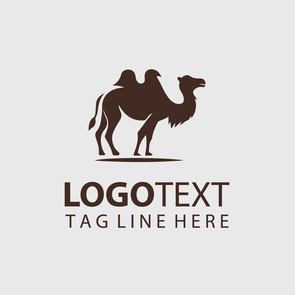 A camel logo design vector