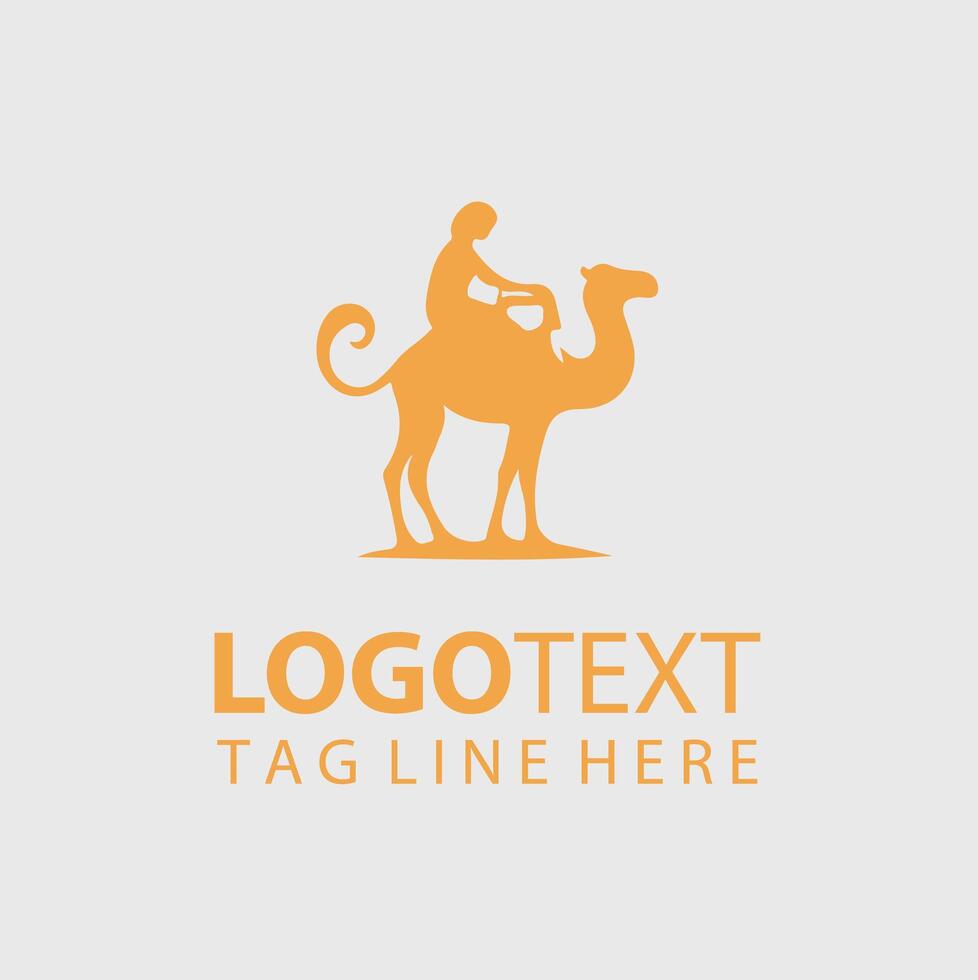 A camel logo design vector
