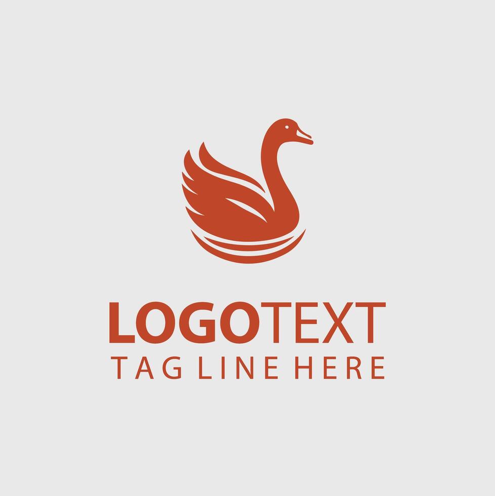 A swan logo design vector