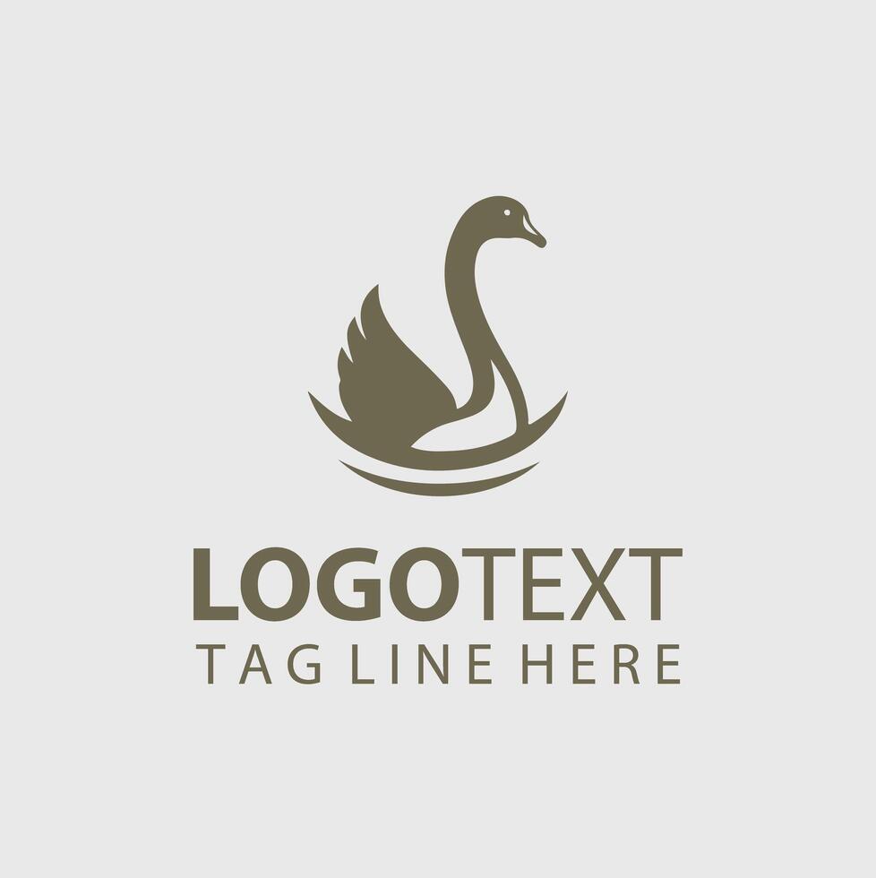 Swan logo design vector