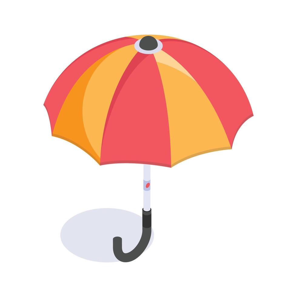 Grab this amazing icon of colorful umbrella in modern style vector