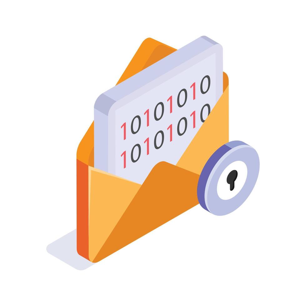 Data folder with encryption to prevent unauthorized access to files vector