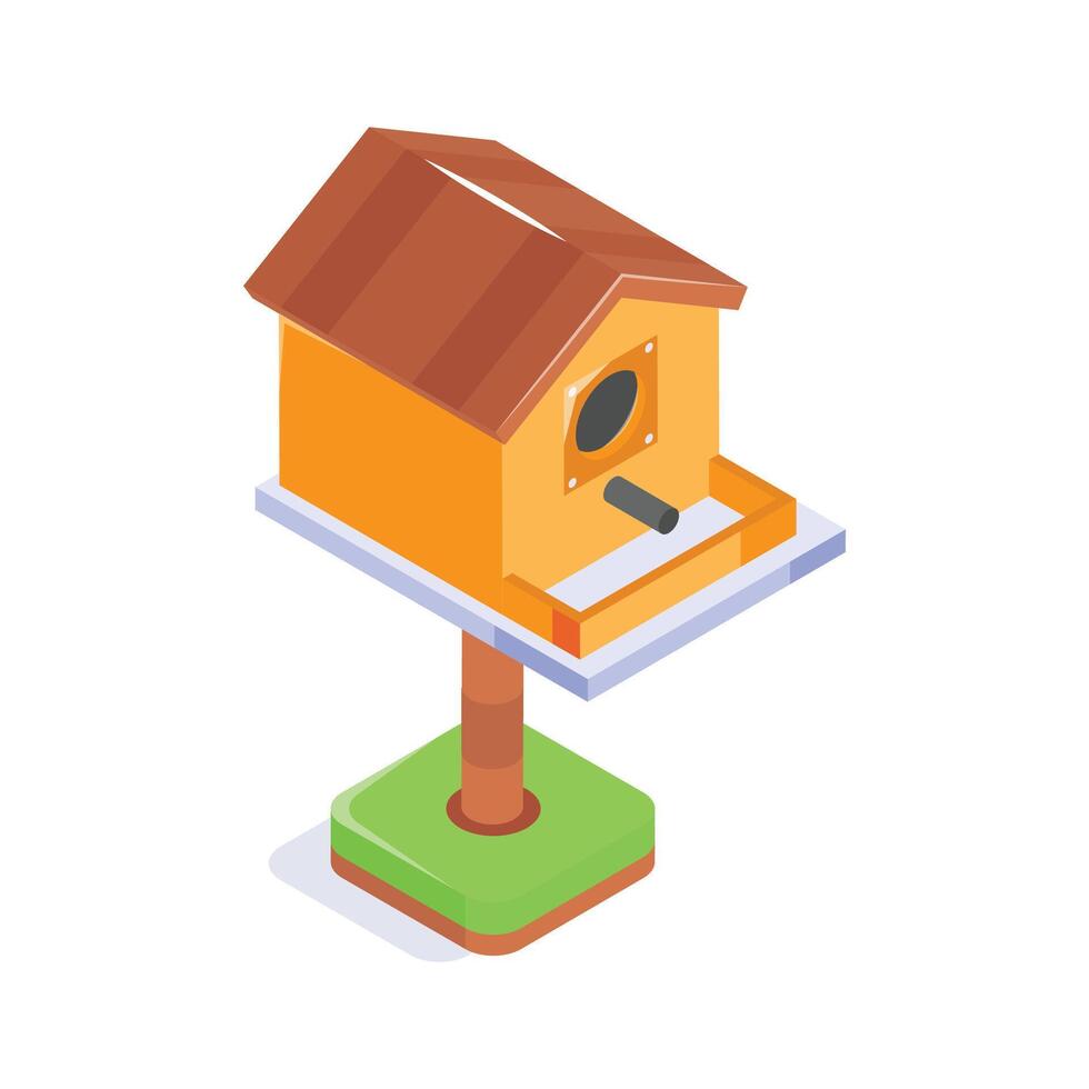 Premium isometric icon of birdhouse, ready to use vector