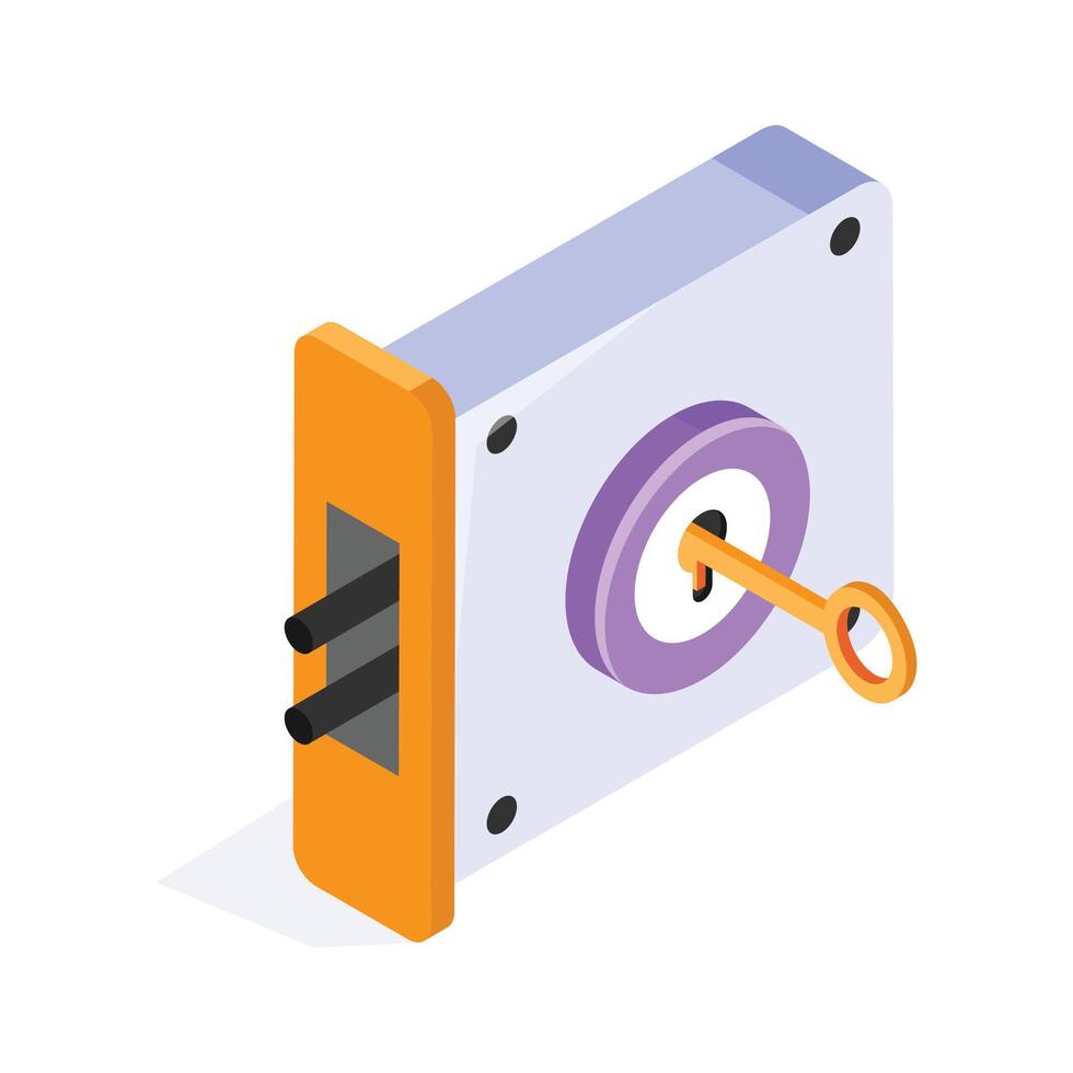 Get this premium icon of door lock in modern style vector