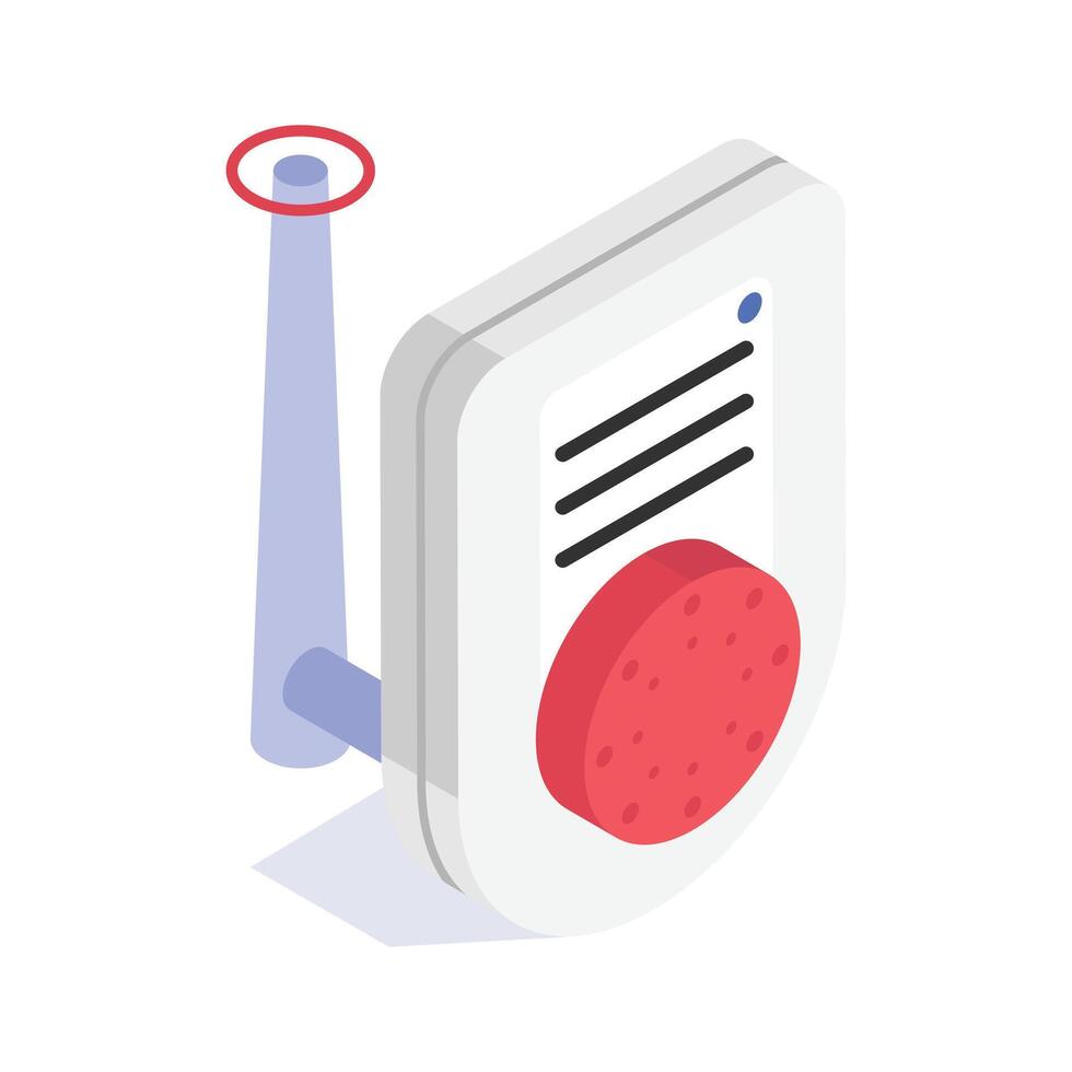 Alarm system for detecting and alerting about potential security breaches vector