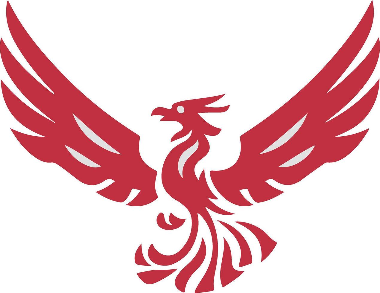 The logo a red phoenix vector