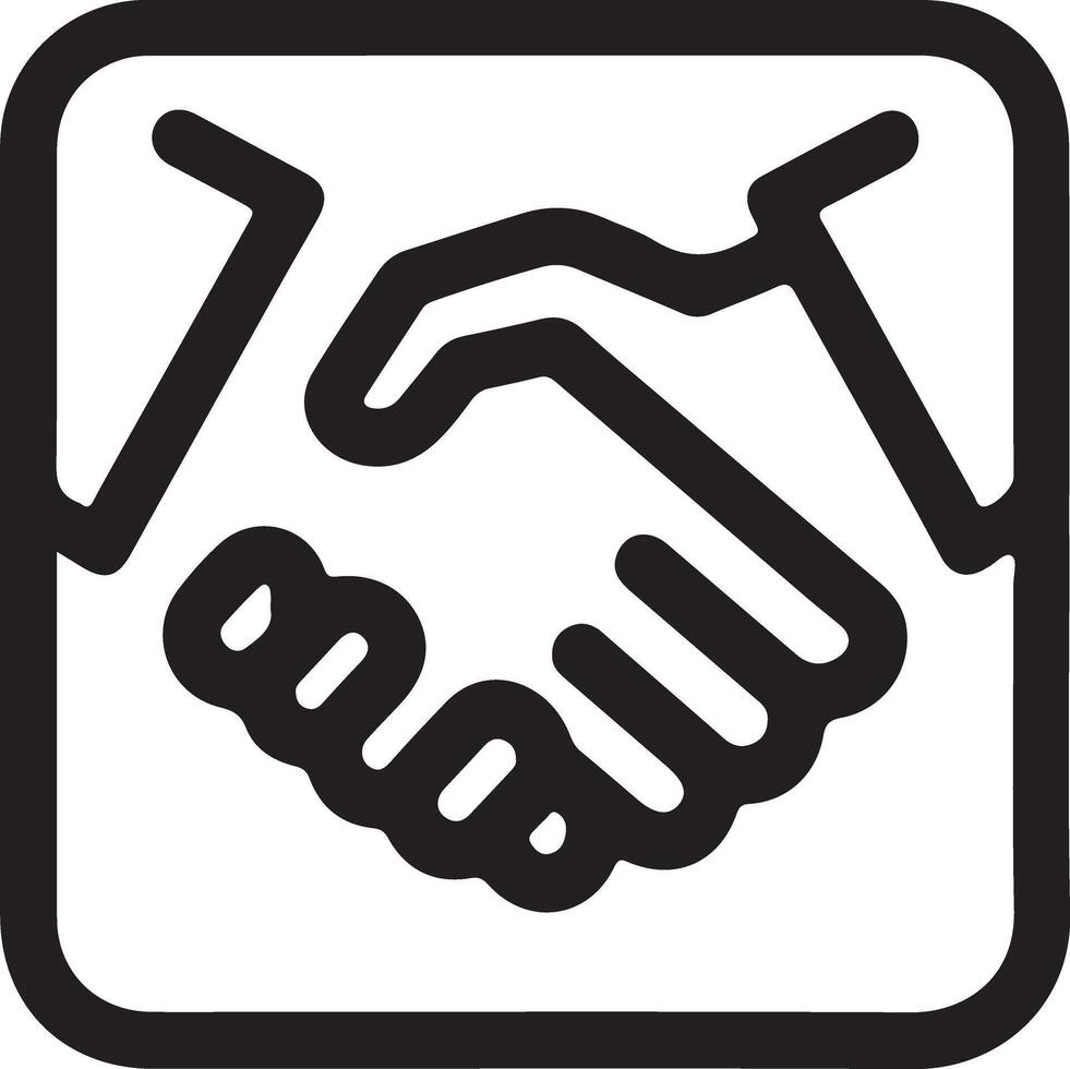 The logo features a handshake vector