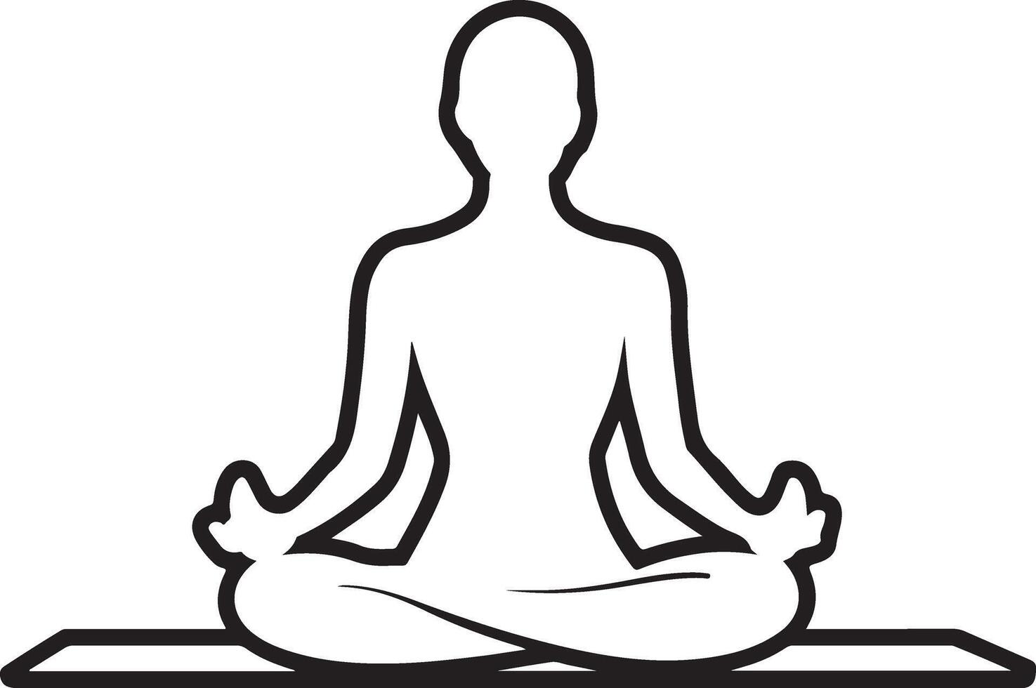A silhouette of a person practicing yoga vector