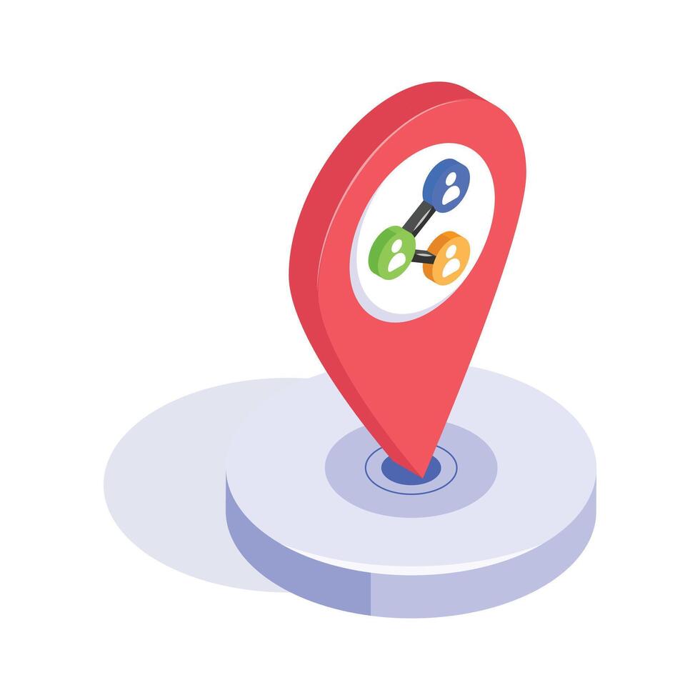 Take a look at this amazing icon of user location in modern design style vector