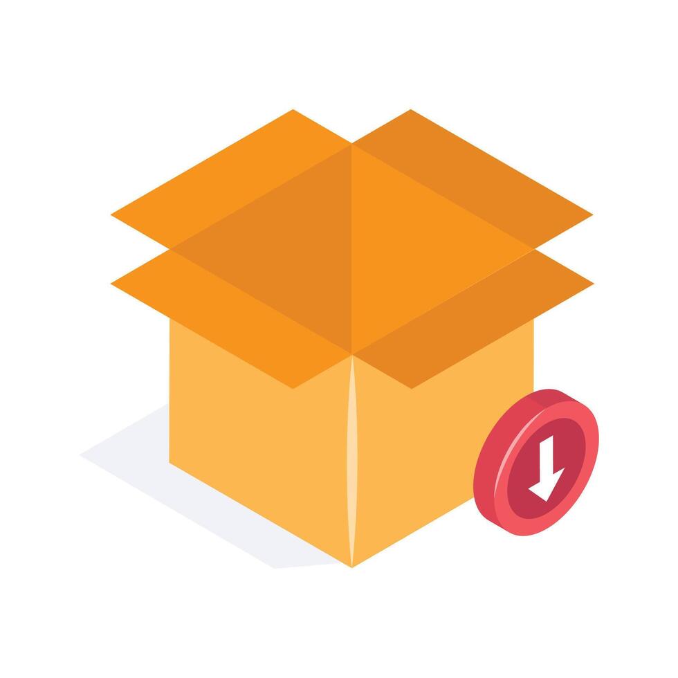 Take a look at this amazing icon of packaging in editable style vector