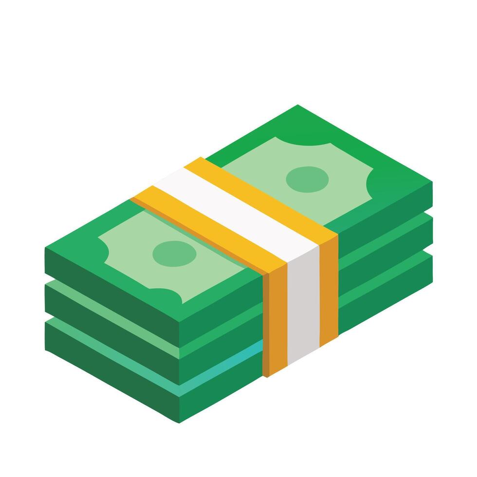 a bundle of money vector