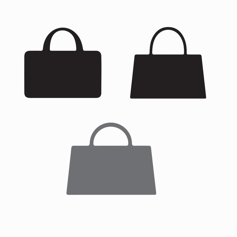 Paper bag icon. Shopping beg icon vector