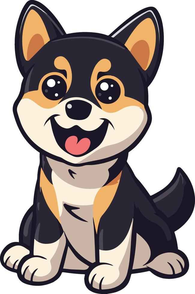 Shiba inu illustration vector