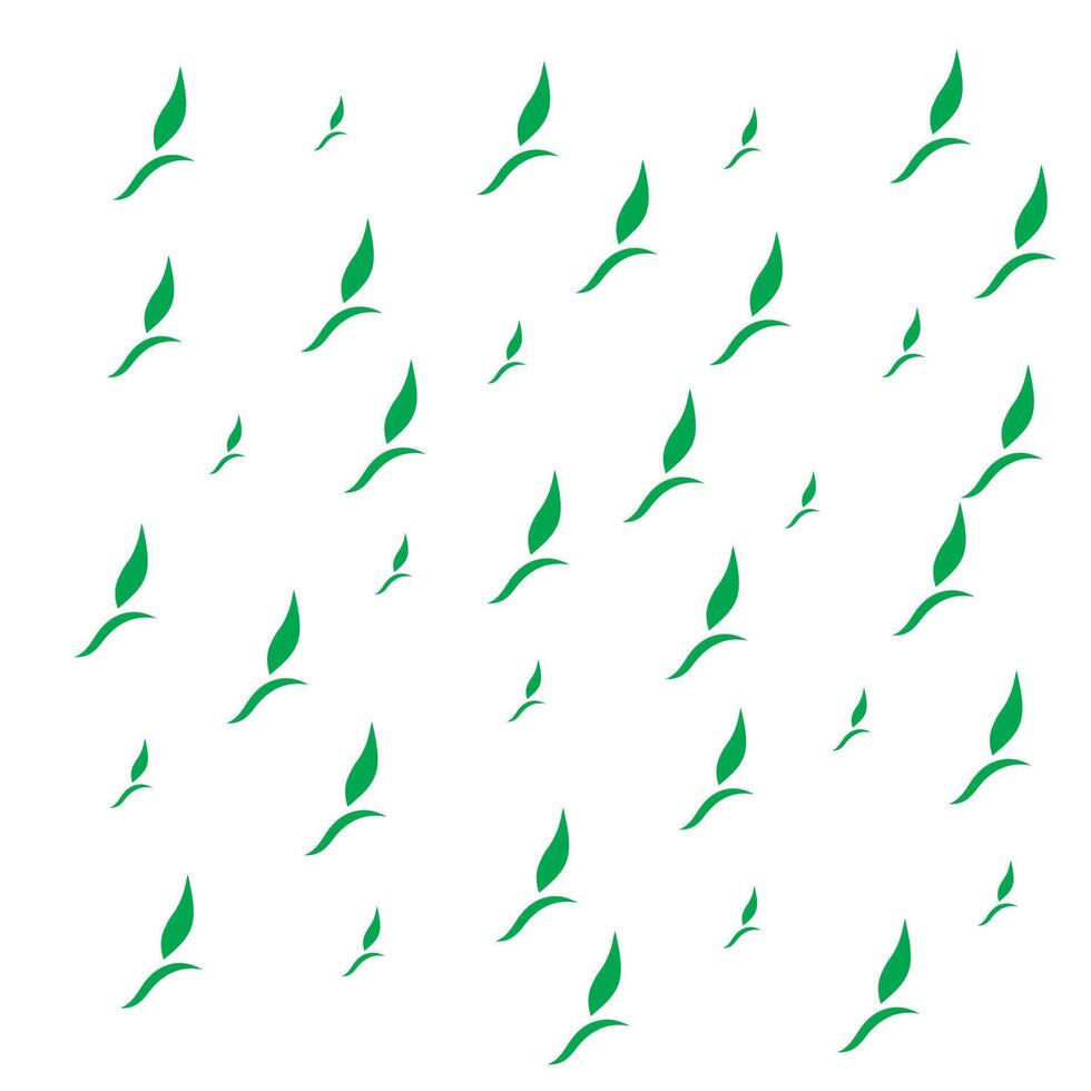 Leaf pattern repeat background vector