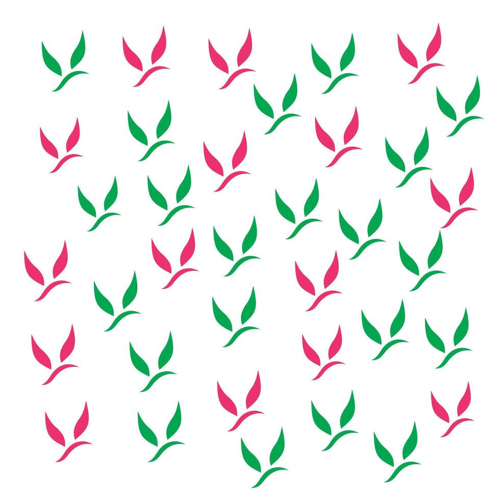 Abstract leaf pattern repeat vector