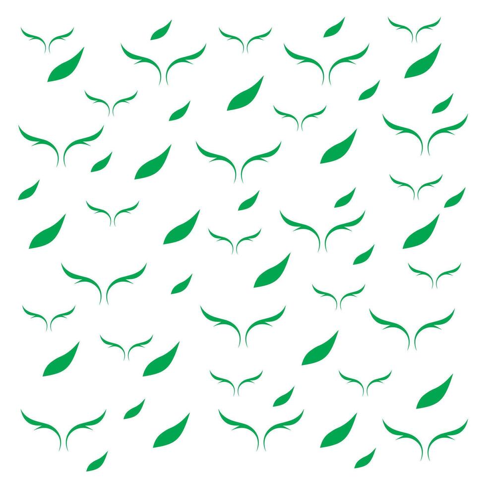 Green background floral repeat vector
