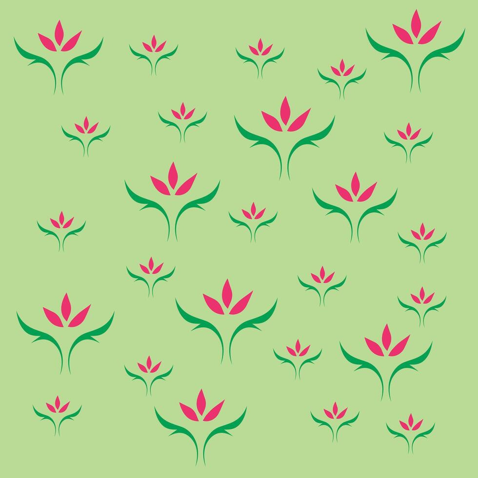 Flower pattern repeat background vector