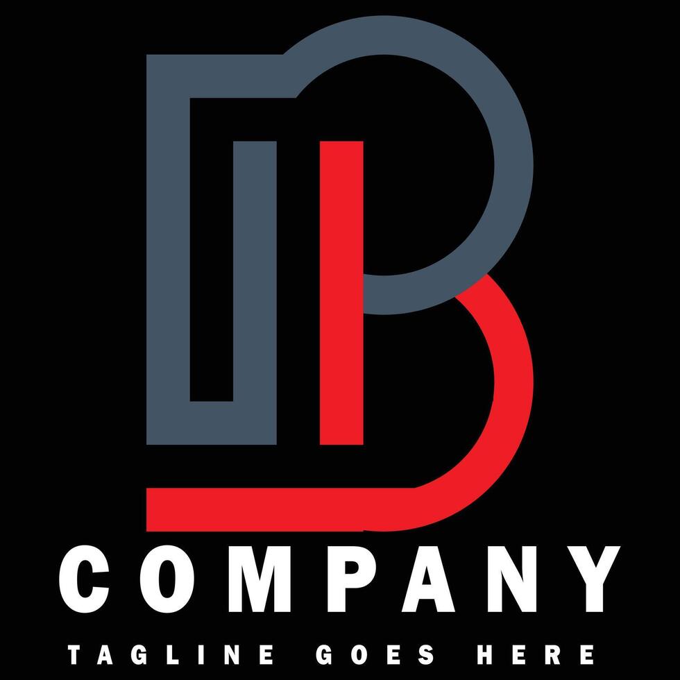 B Company logo icon element template vector