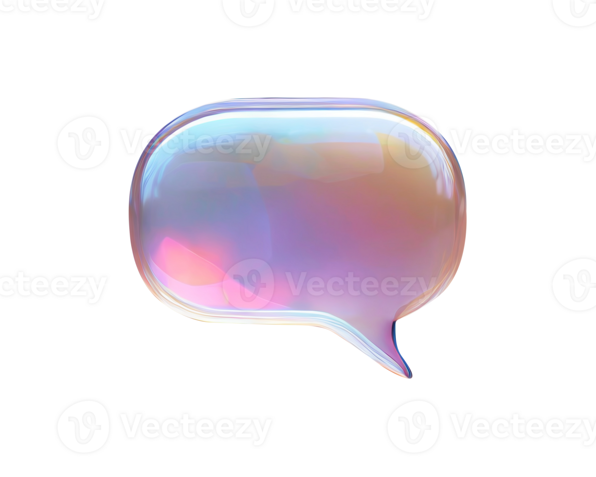 Bubble message, 3d online chat with speech or talk object for social media post. png