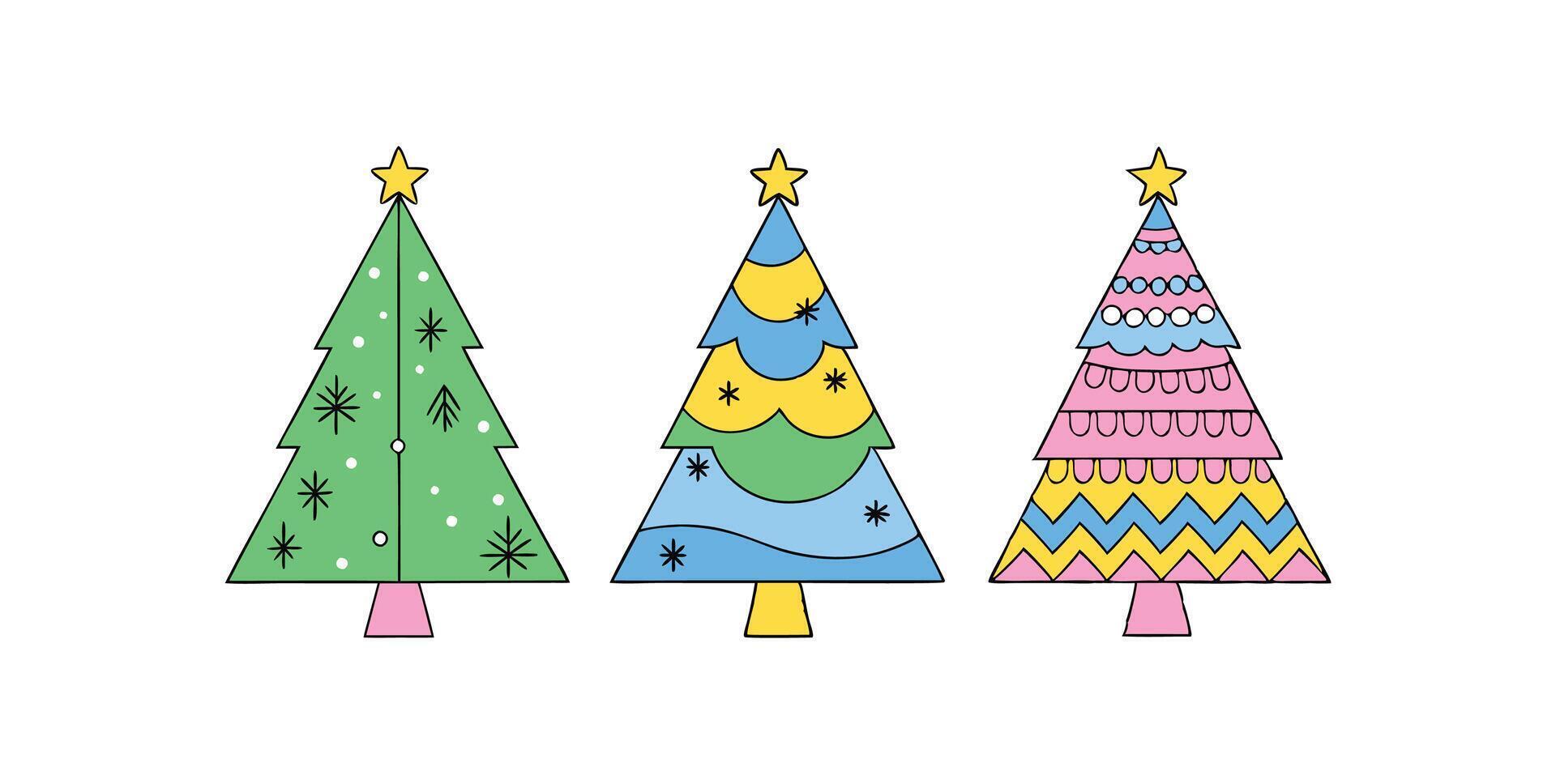 Christmas Tree Collection vector
