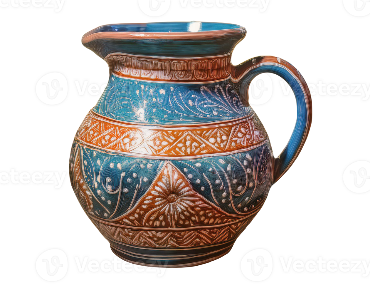 Close-Up Illustration of a Ceramic Jug png