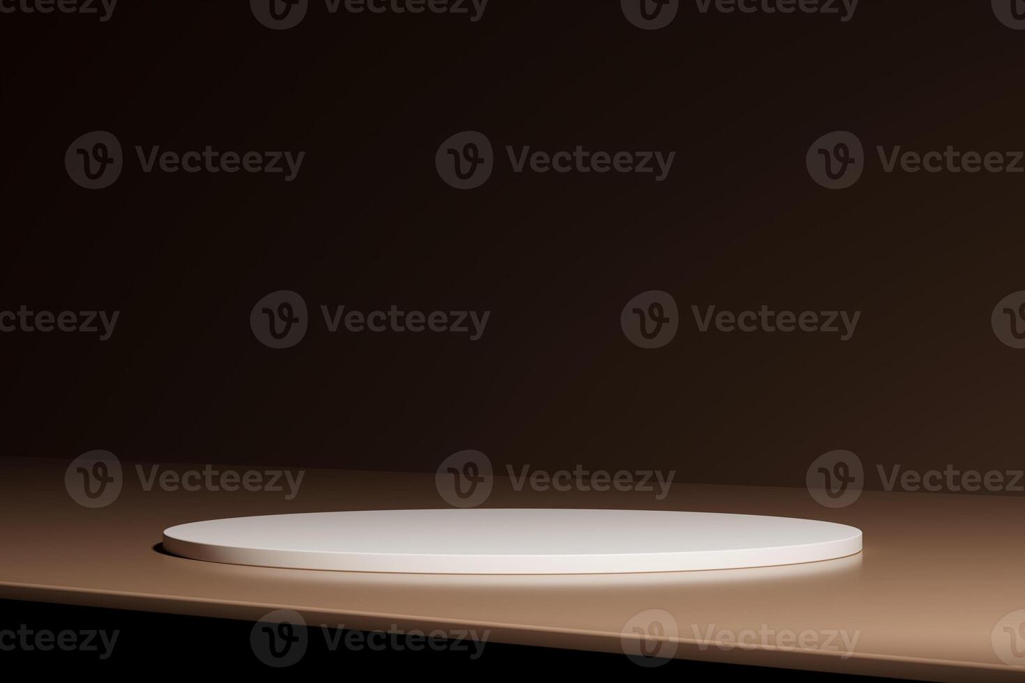 Luxury podium presentation on 3d product display background with abstract brown elegant pedestal showcase. 3d rendering. photo