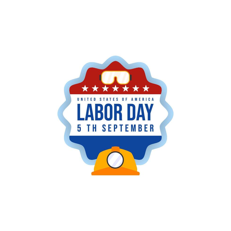 Happy labor day design element vector