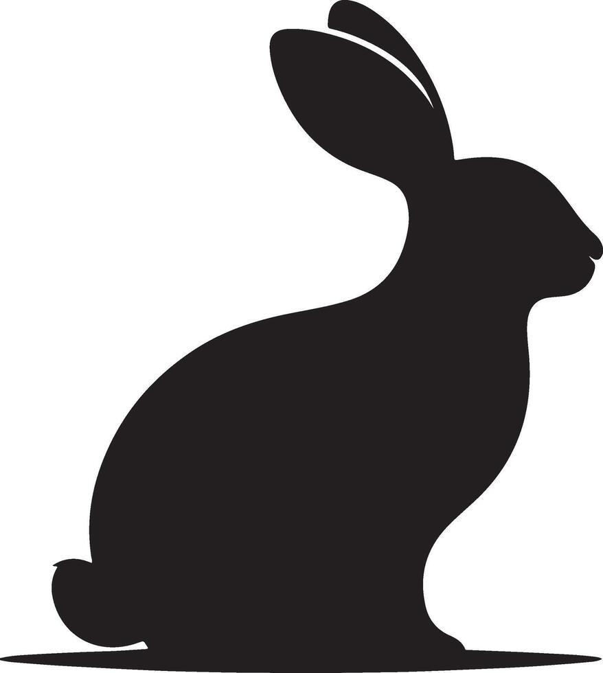 Rabbit silhouette illustration eps 10 vector