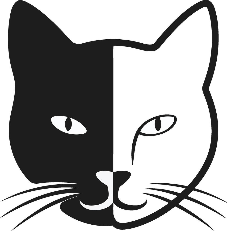 Cat head Logo illustration vector
