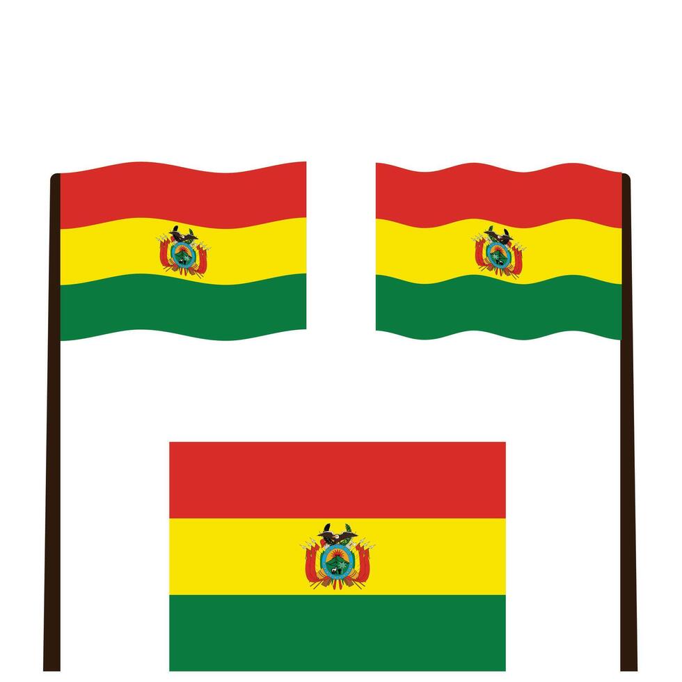 The flag of Bolivia. Flag icon. Standard color. vector