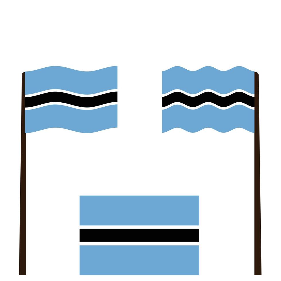 Republic of Botswana African Country Flag vector