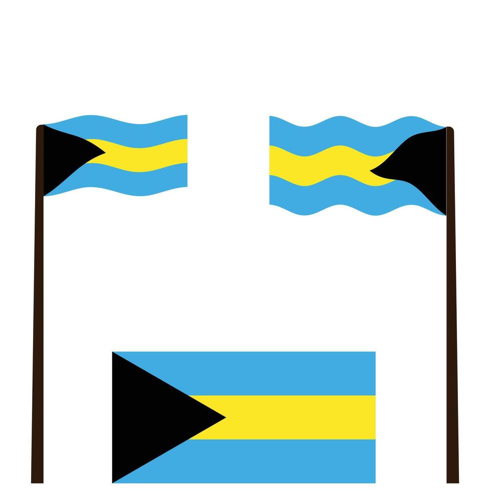 The Flag of Bahamas. National symbol of the state. illustration. vector